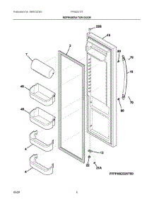 03 - Refrigerator Door parts for Electrolux Refrigerator FFSS2315TE2 from AppliancePartsPros.com