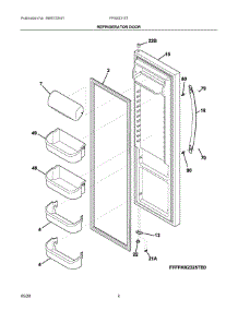 03 - Refrigerator Door parts for Electrolux Refrigerator FFSS2315TE3 from AppliancePartsPros.com