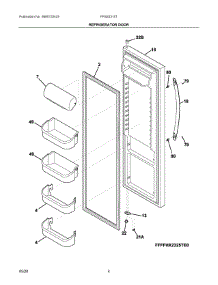 03 - Refrigerator Door parts for Electrolux Refrigerator FFSS2315TS5 from AppliancePartsPros.com