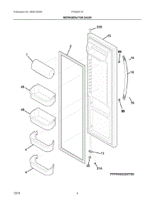 03 - Refrigerator Door parts for Electrolux Refrigerator FFSS2615TD3 from AppliancePartsPros.com