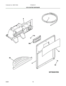 08 - Ice & Water Dispenser parts for Electrolux Refrigerator FFSS2615TD4 from AppliancePartsPros.com