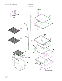 05 - Shelves parts for Electrolux Refrigerator FFSS2615TP1 from AppliancePartsPros.com