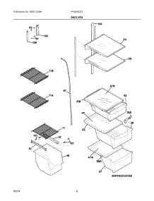 05 - Shelves parts for Electrolux Refrigerator FFSS2625TE1 from AppliancePartsPros.com