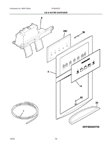 08 - Ice & Water Dispenser parts for Electrolux Refrigerator FFSS2625TE3 from AppliancePartsPros.com