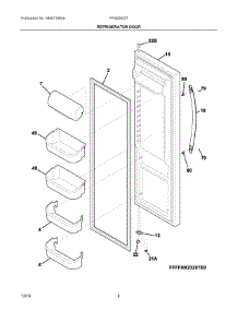 03 - Refrigerator Door parts for Electrolux Refrigerator FFSS2625TE3 from AppliancePartsPros.com