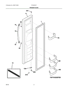02 - Freezer Door parts for Electrolux Refrigerator FFSS2625TP1 from AppliancePartsPros.com