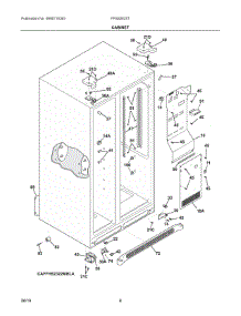 04 - Cabinet parts for Electrolux Refrigerator FFSS2625TS2 from AppliancePartsPros.com