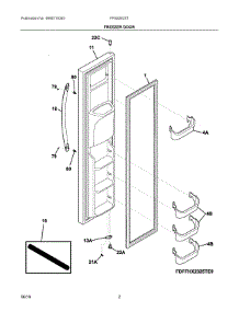 02 - Freezer Door parts for Electrolux Refrigerator FFSS2625TS2 from AppliancePartsPros.com