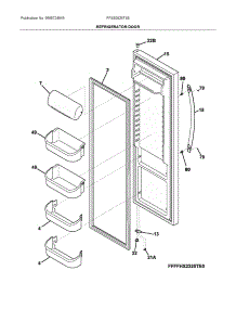 Fresh Food Door parts for Electrolux Refrigerator FFSS2625TS5 from AppliancePartsPros.com
