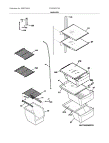 Shelves parts for Electrolux Refrigerator FFSS2625TS5 from AppliancePartsPros.com
