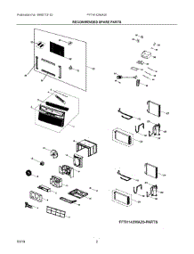 02 - Recommended Spare Parts parts for Electrolux Air Conditioner FFTH142WA20 from AppliancePartsPros.com