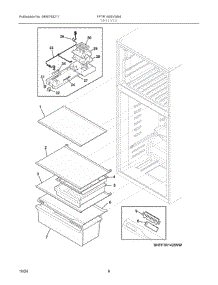 04 - Shelves parts for Electrolux Refrigerator FFTR1425VW04 from AppliancePartsPros.com