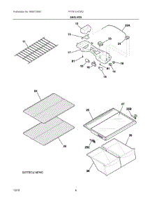 04 - Shelves parts for Electrolux Refrigerator FFTR1514TW2 from AppliancePartsPros.com