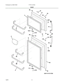 02 - Door parts for Electrolux Refrigerator FFTR1514TW2 from AppliancePartsPros.com