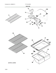 04 - Shelves parts for Electrolux Refrigerator FFTR1614RW3 from AppliancePartsPros.com