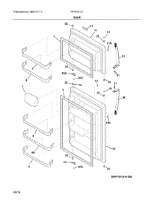 Door parts for Electrolux Refrigerator FFTR1814TBB from AppliancePartsPros.com