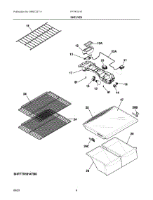 04 - Shelves parts for Electrolux Refrigerator FFTR1814TBG from AppliancePartsPros.com