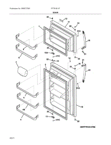 Doors parts for Electrolux Refrigerator FFTR1814TBJ from AppliancePartsPros.com