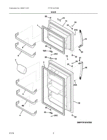 02 - Door parts for Electrolux Refrigerator FFTR1814TW6 from AppliancePartsPros.com