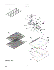 04 - Shelves parts for Electrolux Refrigerator FFTR1814TWH from AppliancePartsPros.com