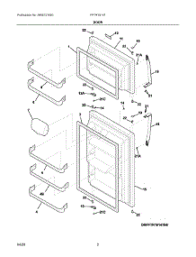 02 - Door parts for Electrolux Refrigerator FFTR1814TWH from AppliancePartsPros.com