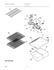 04 - Shelves parts for Electrolux Refrigerator FFTR1814TWK from AppliancePartsPros.com