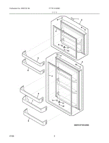 02 - Door parts for Electrolux Refrigerator FFTR1814WB3 from AppliancePartsPros.com