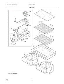 04 - Shelves parts for Electrolux Refrigerator FFTR1814WBC from AppliancePartsPros.com