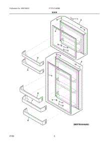 02 - Door parts for Electrolux Refrigerator FFTR1814WBD from AppliancePartsPros.com