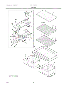 04 - Shelves parts for Electrolux Refrigerator FFTR1814WW4 from AppliancePartsPros.com