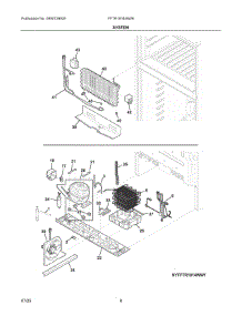 05 - System parts for Electrolux Refrigerator FFTR1814WWB from AppliancePartsPros.com