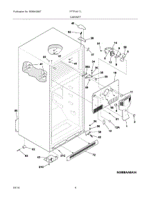 05 - Cabinet parts for Electrolux Refrigerator FFTR1817LWF from AppliancePartsPros.com