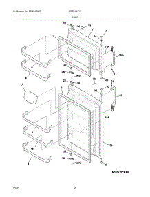 03 - Door parts for Electrolux Refrigerator FFTR1817LWF from AppliancePartsPros.com