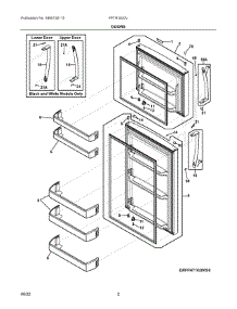02 - Doors parts for Electrolux Refrigerator FFTR1820VS0 from AppliancePartsPros.com