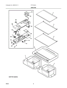 04 - Shelves parts for Electrolux Refrigerator FFTR1820VS0 from AppliancePartsPros.com