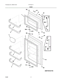 02 - Door parts for Electrolux Refrigerator FFTR1821TB8 from AppliancePartsPros.com