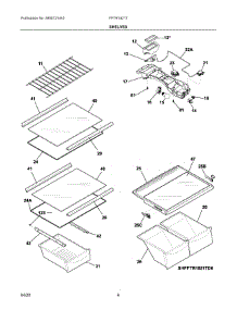 04 - Shelves parts for Electrolux Refrigerator FFTR1821TB8 from AppliancePartsPros.com