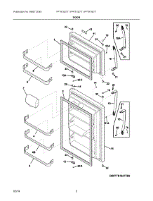 02 - Door parts for Electrolux Refrigerator FFTR1821TD4 from AppliancePartsPros.com