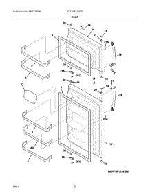 02 - Door parts for Electrolux Refrigerator FFTR1821TW5 from AppliancePartsPros.com