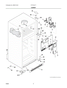 03 - Cabinet parts for Electrolux Refrigerator FFTR1821TW8 from AppliancePartsPros.com