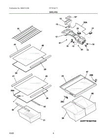 04 - Shelves parts for Electrolux Refrigerator FFTR1821TW9 from AppliancePartsPros.com
