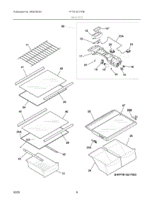 04 - Shelves parts for Electrolux Refrigerator FFTR1821TWE from AppliancePartsPros.com