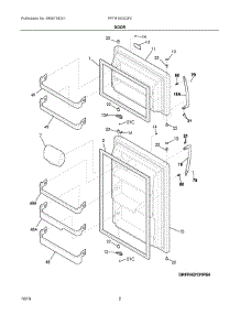 02 - Door parts for Electrolux Refrigerator FFTR1832QF0 from AppliancePartsPros.com