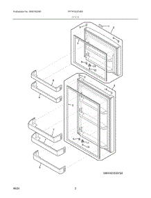 02 - Door parts for Electrolux Refrigerator FFTR1835VB5 from AppliancePartsPros.com