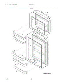 02 - Door parts for Electrolux Refrigerator FFTR1835VS6 from AppliancePartsPros.com
