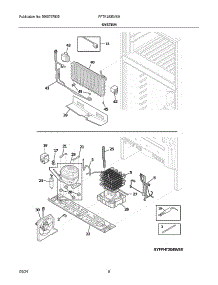 System parts for Electrolux Refrigerator FFTR1835VS9 from AppliancePartsPros.com