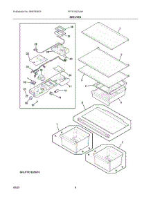 04 - Shelves parts for Electrolux Refrigerator FFTR1835VSA from AppliancePartsPros.com