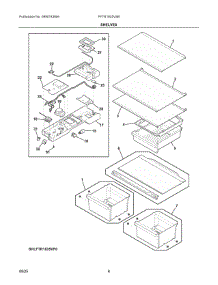 04 - Shelves parts for Electrolux Refrigerator FFTR1835VSB from AppliancePartsPros.com