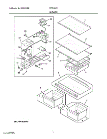 Shelves parts for Electrolux Refrigerator FFTR1835VW2 from AppliancePartsPros.com