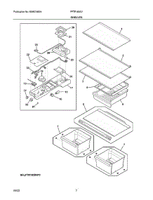 Shelves parts for Electrolux Refrigerator FFTR1835VW7 from AppliancePartsPros.com